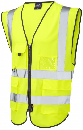 Leo Lynton Superior Waistcoat Hi-Vis Yellow - Werkkleding - Werkkleding Grote Maten Heren
