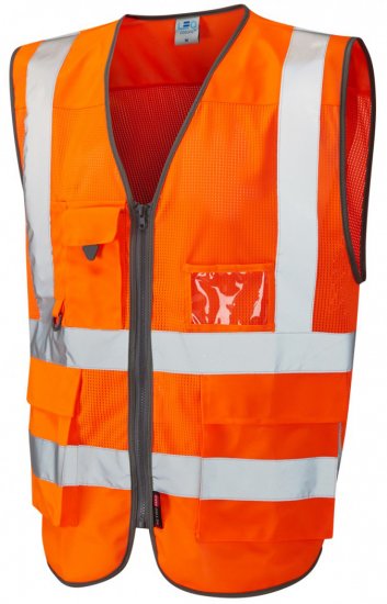 Leo Cobbaton Coolviz Superior Waistcoat Hi-Vis Orange - Werkkleding - Werkkleding Grote Maten Heren