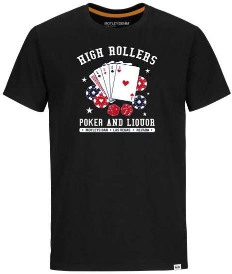 Motley Denim Wells T-shirt Black - T-shirts - Grote Maten T-shirts Heren