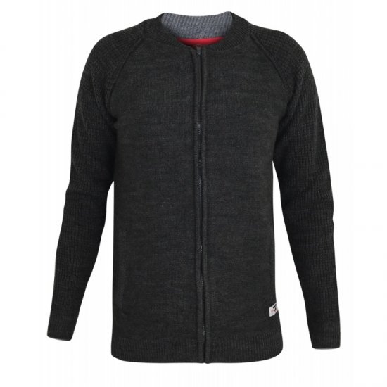 D555 Xavier Knitted Bomber Charcoal - Sweaters & hoodies - Sweaters & Hoodies Grote Maten Heren