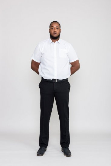 D555 Yarmouth Four Way Stretch Trouser With Flexible Waistband Black - Jeans & broeken - Jeans & Broeken Grote Maten Heren
