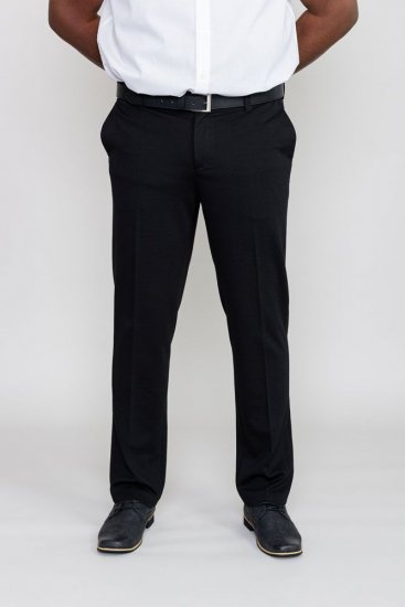 D555 Yarmouth Four Way Stretch Trouser With Flexible Waistband Black - Jeans & broeken - Jeans & Broeken Grote Maten Heren