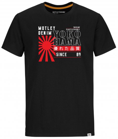 Motley Denim York T-Shirt Black - T-shirts - Grote Maten T-shirts Heren