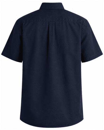Motley Denim Zagreb Overhemd met korte mouw Marineblauw - Overhemden - Overhemden Grote Maten Heren