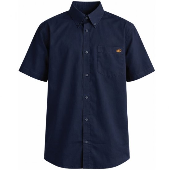 Motley Denim Zagreb Overhemd met korte mouw Marineblauw - Overhemden - Overhemden Grote Maten Heren